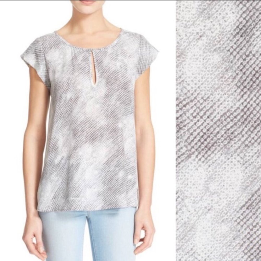 Joie Python Print Silk Blouse Size Small - image 1